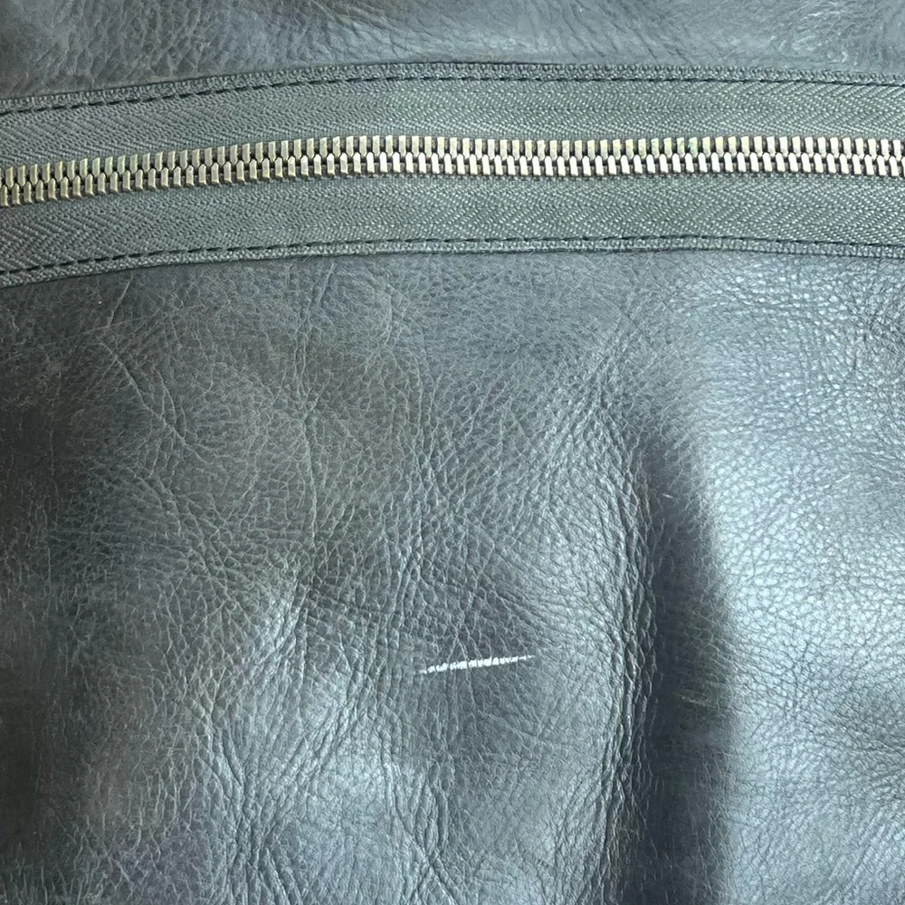Classic Black Leather Briefcase Travel Bag - Unbranded